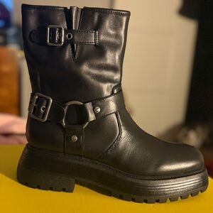 Sam Edelman Black Moto Boots Size 9.5